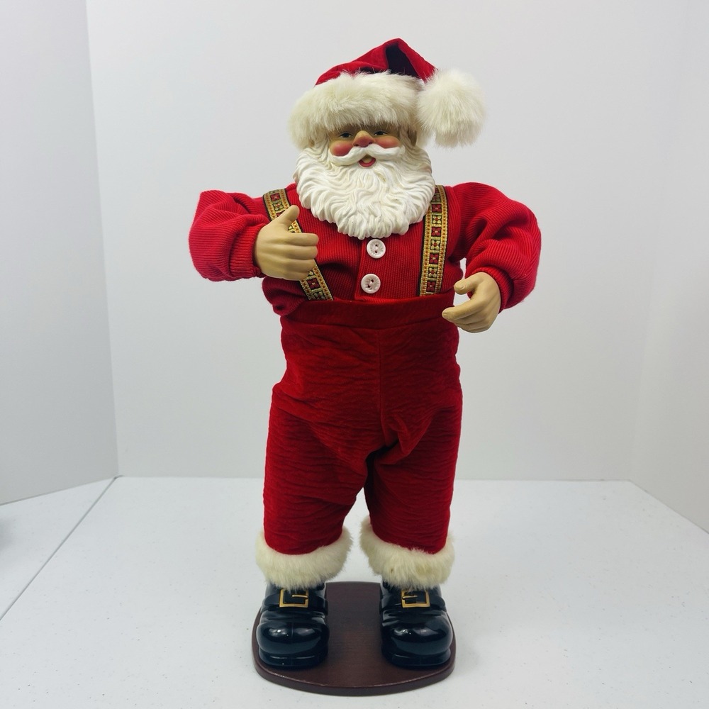 Jingle Bell Rock Santa Claus 15" Christmas 1998 Tested Not Working For Parts